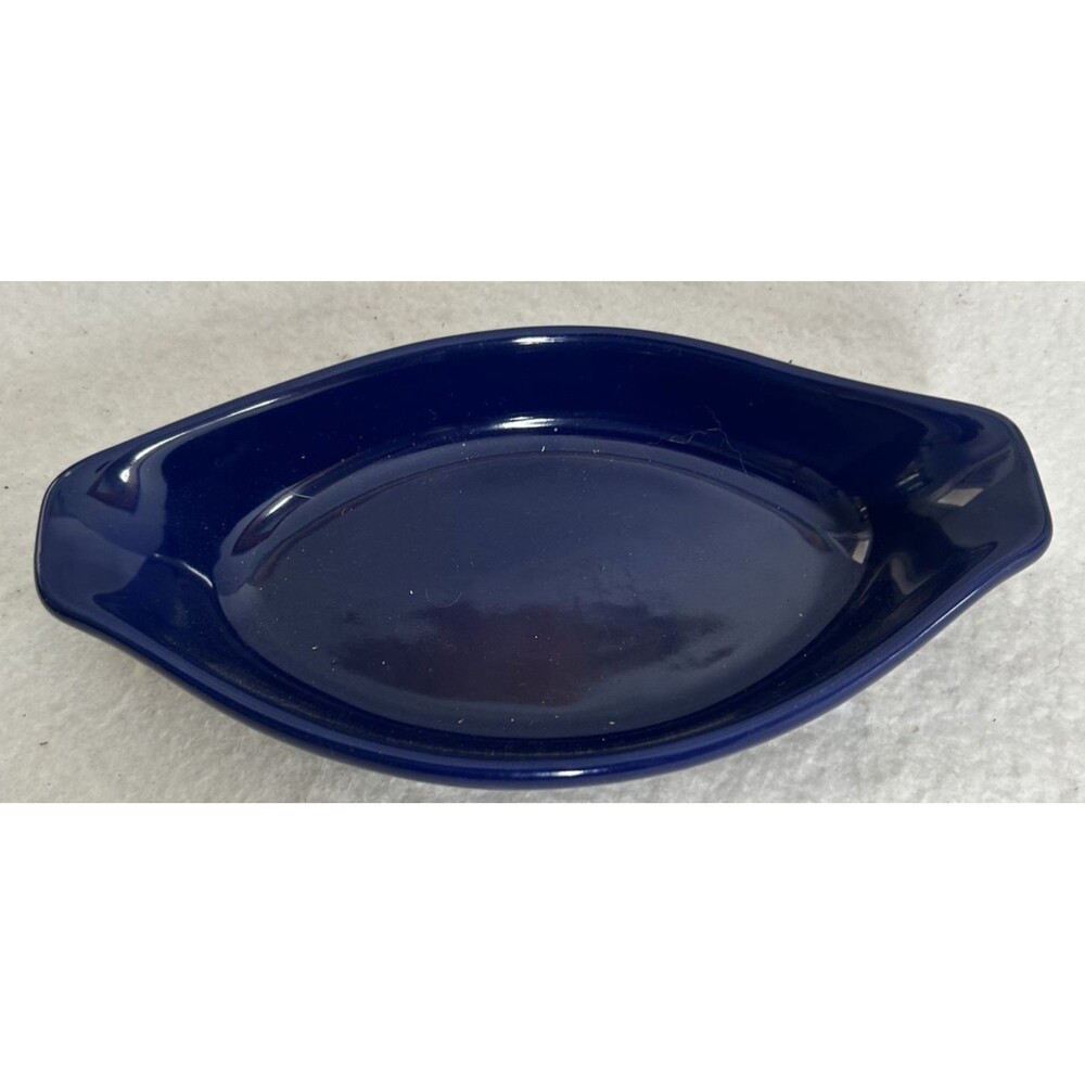 Chantal Stoneware Au Gratin 1 Cup Cobalt Blue Baking Casserole Dish